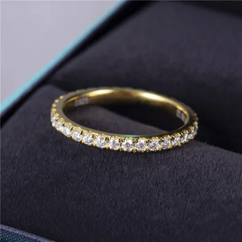 Лабораторное бриллиантовое кольцо Вечность, Ювелирные изделия из Стерлингового Серебра 925 Пробы, ювелирные изделия MS-408 Messi