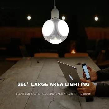 Лампа LEDUFO E27 40 Вт 360 градусов складная лампа переменного тока 85-265 В 110 В 220 В Лампада светодиодный прожектор холодного/теплого белого цвета