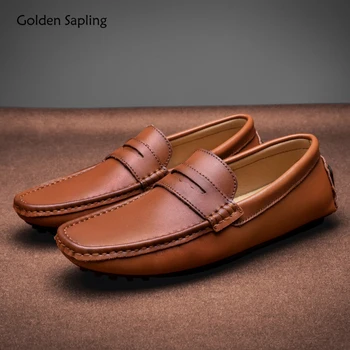 Лоферы Golden Sapling/Мужская Модная Повседневная обувь; Удобная Обувь на плоской подошве Для вождения; Классические Мужские Лоферы в стиле Ретро; Мокасины; Мужская Обувь