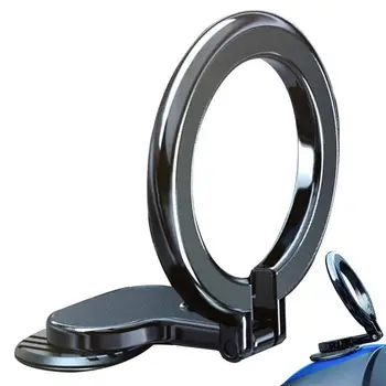 Магнитный автомобильный держатель для телефона с возможностью поворота на 360 градусов, Полированная металлическая ручка для телефона, Универсальное крепление на руль автомобиля для безопасного вождения