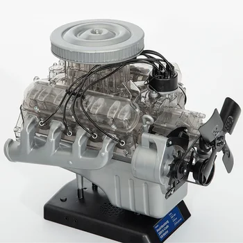Мини-модель двигателя, собранная своими руками, может запускать двигатель автомобиля, Четырехцилиндровые восьмицилиндровые электрические развивающие игрушки