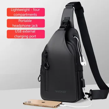 Мужская нагрудная сумка, Новая спортивная сумка-мессенджер для активного отдыха, Многофункциональная Водонепроницаемая сумка из ткани Оксфорд, сумка-слинг Для мужчин