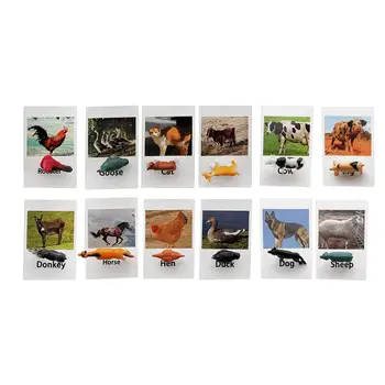Настольные Игрушки, Подходящие Для Животных Карточки, Развивающие Игрушки для дошкольного Обучения