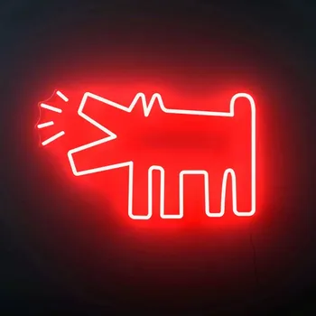 Неоновая Вывеска с изображением Собаки, Креативный неоновый свет, Домашний декор, Настенный неоновый светодиодный светильник, Неоновая вывеска с Художественным декором на Заказ