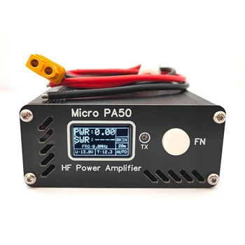 Новый Интеллектуальный Коротковолновый Усилитель ВЧ-мощности Micro PA50 50 Вт 3,5 МГц-28,5 МГц с измерителем мощности/КСВ + НЧ-фильтр Для радио