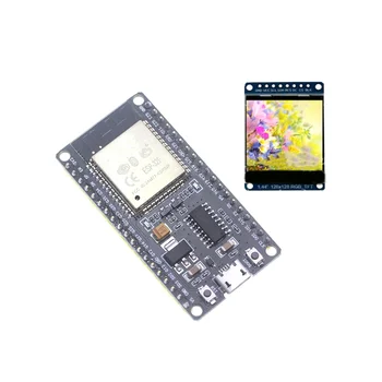 Плата разработки модуля ESP32F Драйвер CH340 Беспроводной WiFi Bluetooth Плата разработки с цветным экраном 1,44 дюйма