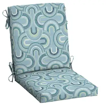 Подушка для обеденного стула Arden Selections на открытом воздухе 20 x 20, с геометрическим рисунком прибрежного синего цвета