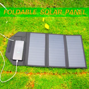 Портативная солнечная панель 5 В 40 Вт Складное Водонепроницаемое Солнечное зарядное устройство для мобильного телефона Panneau Solaire для кемпинга Рыбалки