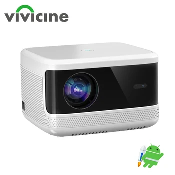 Проектор Vivicine K6 Android 9.0 Full HD 1080P, портативный цифровой фокусировочный светодиодный видеопроектор WiFi для домашнего кинотеатра