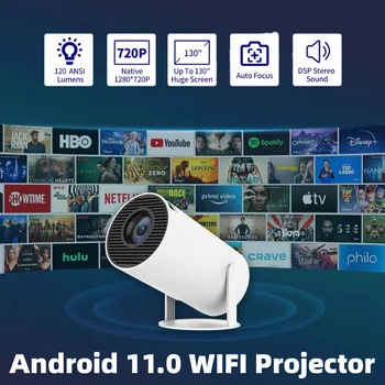 Проектор МИНИ Портативный WIFI-проектор, телевизор для домашнего кинотеатра, Поддержка HDMI Android 1080P для мобильного телефона SAMSUNG XIAOMI