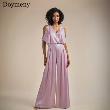 Свадебное платье Doymeny Популярное Лето 2023, иллюзия V-образным вырезом Сзади, без рукавов, потрясающий Драпированный халат для свадьбы