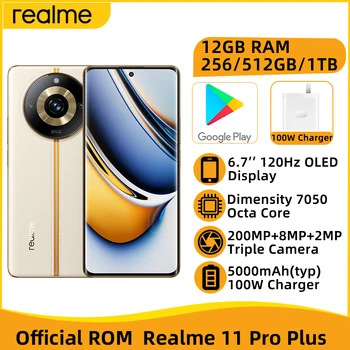 смартфон Realme 11 Pro Plus 5G Dimensity 7050 Мобильный Телефон 6,7 