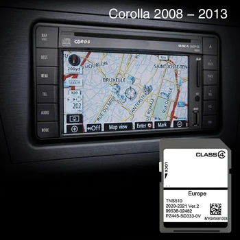 Совместимость для Toyota Corolla 2008-2013, Крышка Европа, Нидерланды, Польша, Италия, карта памяти SD Naving Map