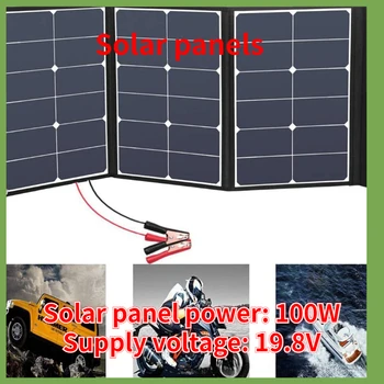 Солнечная Панель 18 В 100 Вт Складная Панель DC + USB Быстрая Зарядка Портативное Зарядное Устройство Power Bank Для Телефона Кемпинг Фургон RV Открытый