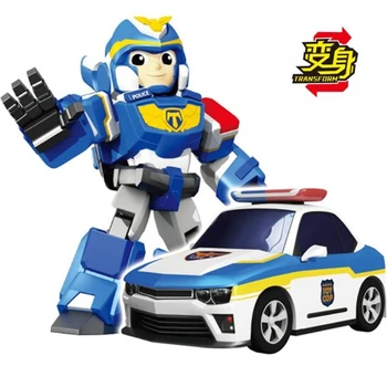 Трансформирующийся Игрушечный автомобиль-полицейский, Команда спасения Правосудия, Трансформирующийся Робот, Деформирующий транспортное средство, Фигурка героя, Детские игрушки, детский подарок