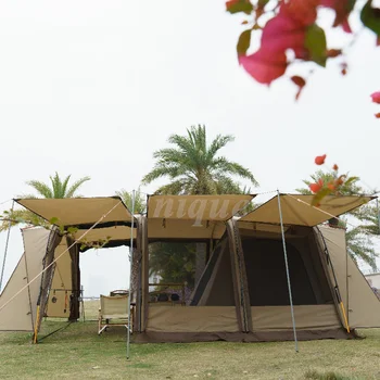 Уличная большая космическая палатка для кемпинга, 5-8 человек, палатка с двумя спальнями, сверхбольшая, высококачественная, водонепроницаемая