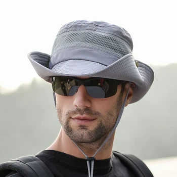 Универсальная мужская шляпа для рыбалки, идеально подходящая для летних приключений, поездок на пляж, пеших прогулок и защиты от ультрафиолета, обязательный аксессуар для активного отдыха