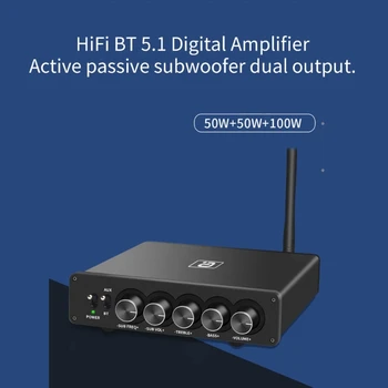 Усилитель HF220 aptX Bluetooth5.1 TPA3116 2,1 Цифровые аудио Усилители мощности 50Wx2 + 100w Активный Пассивный Двойной басовый выход