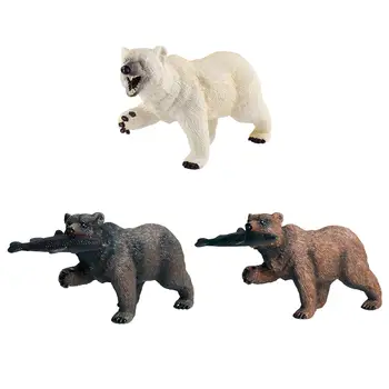 Фигурка Медведя, сувениры для вечеринок, игрушки для ванной, статуэтка животного, фигурки животных Дикой природы