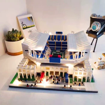 Футбольный стадион в Мадридском стиле, 3D модель, Микро-мини-Алмазный блок, набор для взрослых, Сборка футбольного поля, Набор кирпичей, игрушка-головоломка