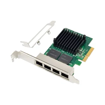 Чип Intel I350AM4 Четырехпортовый sfp-сервер Gigabit Ethernet PCI Express 4-портовый сетевой адаптер PCIE X4 RJ45 Lan