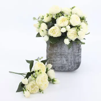 Шестицветный вариант Для невесты, Свадебные цветы, Имитация Розы, Букет, Украшение Для дома