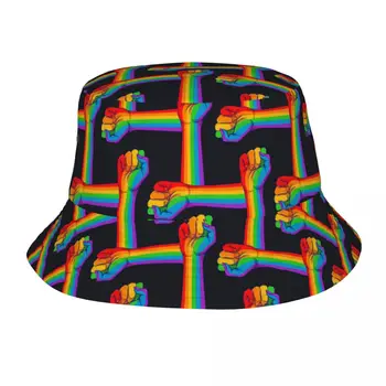 Шляпа ЛГБТ-прайда, модная солнцезащитная кепка, уличная шляпа рыбака для женщин и мужчин, подростковые пляжные кепки, рыболовная кепка