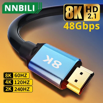 8K HDMI Кабель HDMI 2.1 Провод для Ноутбуков Xiaomi Xbox Serries X PS5 PS4 Chromebook 120 Гц HDMI Разветвитель Цифровой Кабельный Шнур 4K