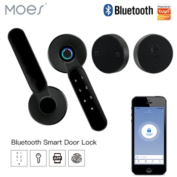 Bluetooth Умный дверной замок Tuya с множественной разблокировкой, блокировка отпечатков пальцев, интеллектуальный дверной замок Smart Life APP с паролем RFID