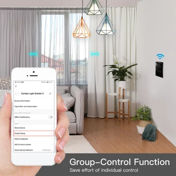 CoRui Tuya WiFi + RF Умный выключатель света для штор, сенсорная стеклянная панель, приложение Smart Life, дистанционное управление, Работа с Alexa Google Home
