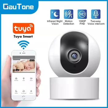 GauTone Камера видеонаблюдения Оповещения Об Активности Ночного Видения Радионяня 1080P WiFi IP-камера для Tuya Smart Life PG107 PG103