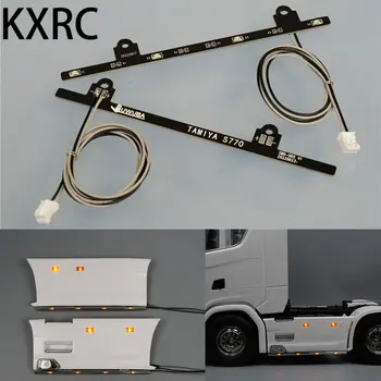 KXRC светодиодные боковые юбочные фары желтого цвета 5 В для 1/14 Tamiya RC грузовик с прицепом Scania 770S 56368 6 × 4 DIY автомобильные аксессуары запчасти