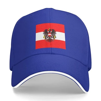 бейсболка унисекс с австрийским флагом Подходит для мужчин И женщин, Регулируемая шляпа для папы, кепка для сэндвича