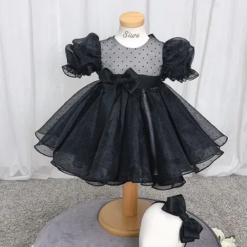 Вечернее платье для маленьких девочек, вечерние платья для прополки, Одежда принцессы, Черные детские наряды в готическом стиле, Детское бальное платье