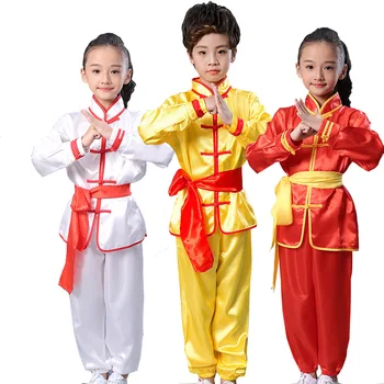 Взрослый детский китайский традиционный Костюм ушу, одежда для мальчиков и девочек, Костюм кунг-фу, Тайцзи, Униформа для боевых искусств, наряды с логотипом на заказ