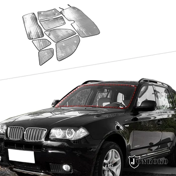 Для BMW X3 E83 2006 2007 2008 2009 2010 Серебристый автомобиль Переднее лобовое стекло Полное оконное стекло Солнцезащитный зонтик Автомобильные аксессуары