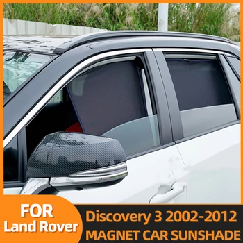 Для Land Rover Discovery 3 2002-2012 Солнцезащитный козырек на заднее боковое окно, автомобильный козырек От солнца, Магнитная сетчатая занавеска на лобовое стекло