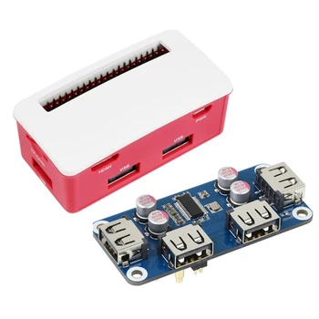для Raspberry 2 WH 3A 3B 3 Model B 4 4B Плата USB-концентратора 4x Портов USB 2.0 с разъемом Pogo Pin