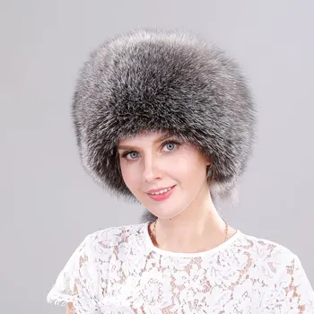 Зимняя меховая шапка для женщин, шапочки из натурального меха, бомберы из натуральной лисы, осенние роскошные шапки-трапперы, шапки оптом в России, лыжные зимние шапки