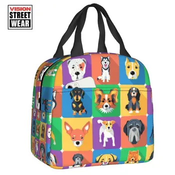 Изготовленная на заказ сумка для ланча Patttern для собак, женские кулер, теплые изолированные ланч-боксы для детской школы