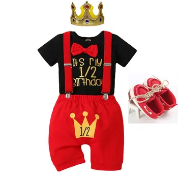 Комплект Одежды для джентльмена для новорожденных мальчиков, украшение в виде галстука-бабочки hort leeve, одноцветный комбинезон с брюками upender hort