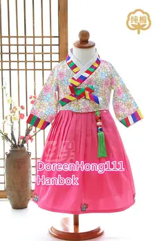 Корейское традиционное платье ханбок для девочек, модное ханбок, современное вечернее платье Ханбок Долбок в корейском стиле