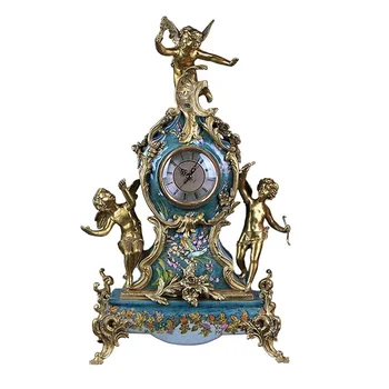 Настольные часы angel по хорошей цене, керамические с латунным основанием, роскошные настольные часы, аксессуары для декора дома