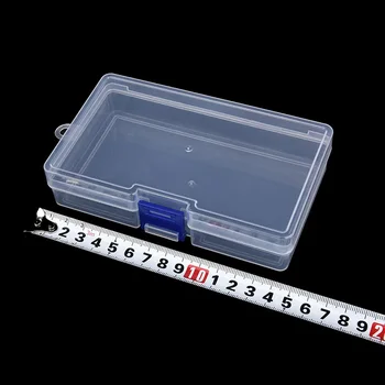 Пластиковая Коробка для электронных деталей с Подвесным Отверстием, Синяя Пряжка, Винт для Вспомогательного Инструмента, Полупрозрачный Прямоугольный Футляр Для Хранения M145-85-33